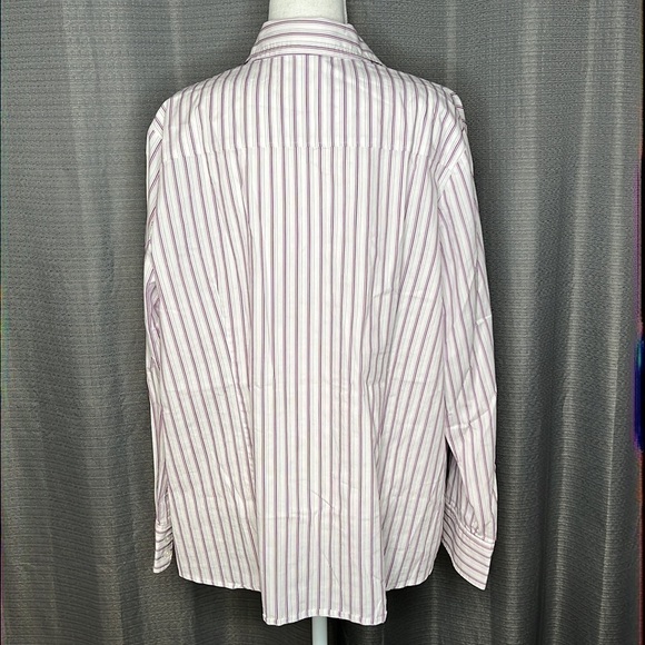 WILLOW BAY PURPLE WHITE BUTTON FRONT SHIRT SIZE 2X - Picture 2 of 7